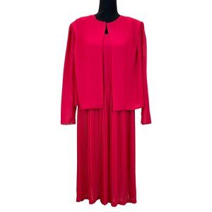 Vintage 80s 2-Piece Dress & Cardigan Set